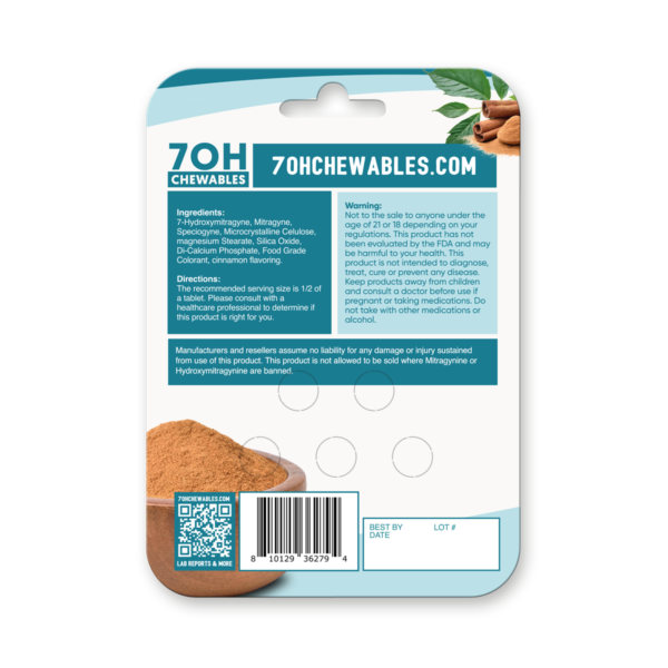 7OH Chewables | Cinnamon | 15MG | 5 Pack - Image 2